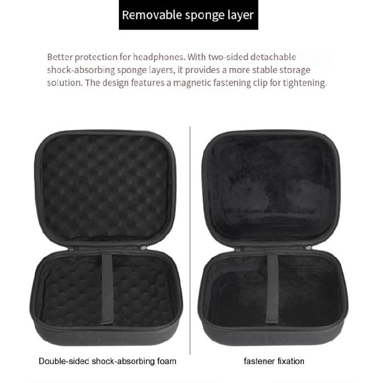 Multifunctional Headphone Carrying Box Scratch Resistant Lining Gaming Accessory Storage Organiser for ATH-R70X