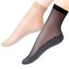 10 Pairs Women Slip-Resistant Cotton Soles Transparent Medium Tube Silk Socks