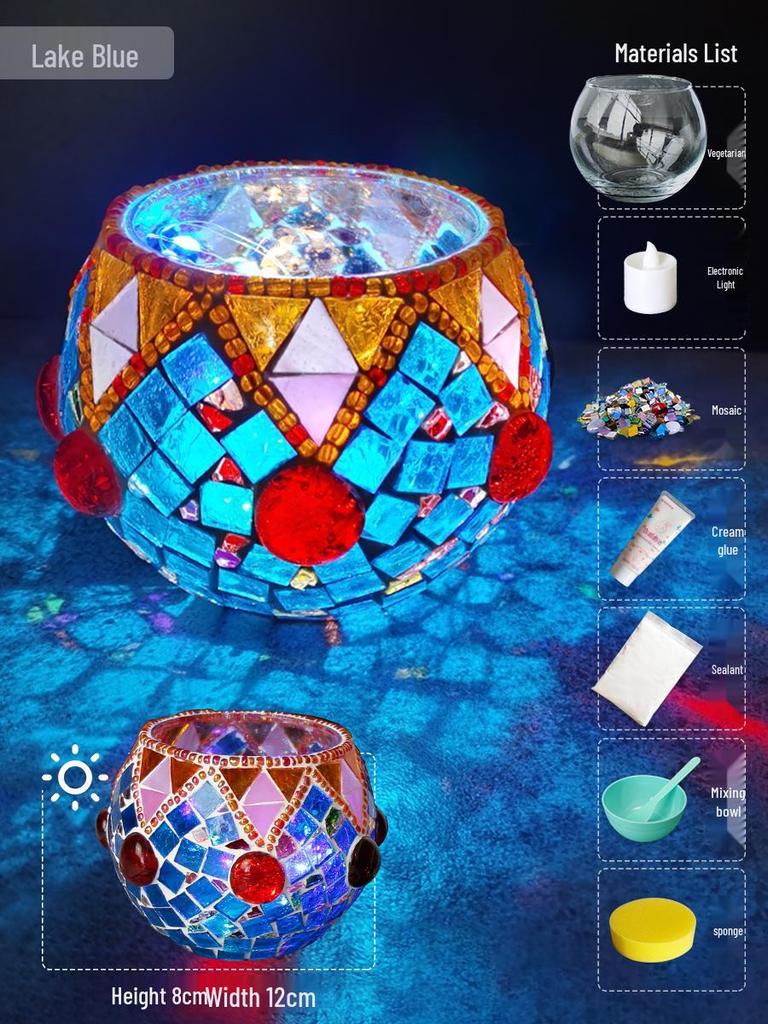 Handgefertigter Mosaikglas-Kerzenhalter - Kreatives DIY-Geschenk für den Lehrertag