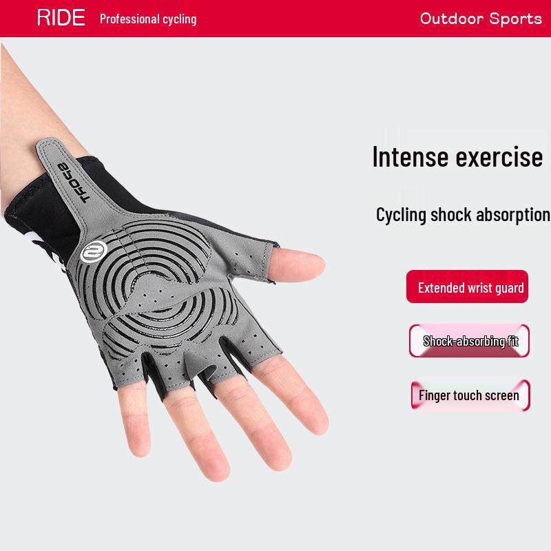 Unisex Summer Cycling Gloves: Breathable, Anti-Slip, Shock-Absorbing, Half-Finger Design for Road & Mountain Bikes