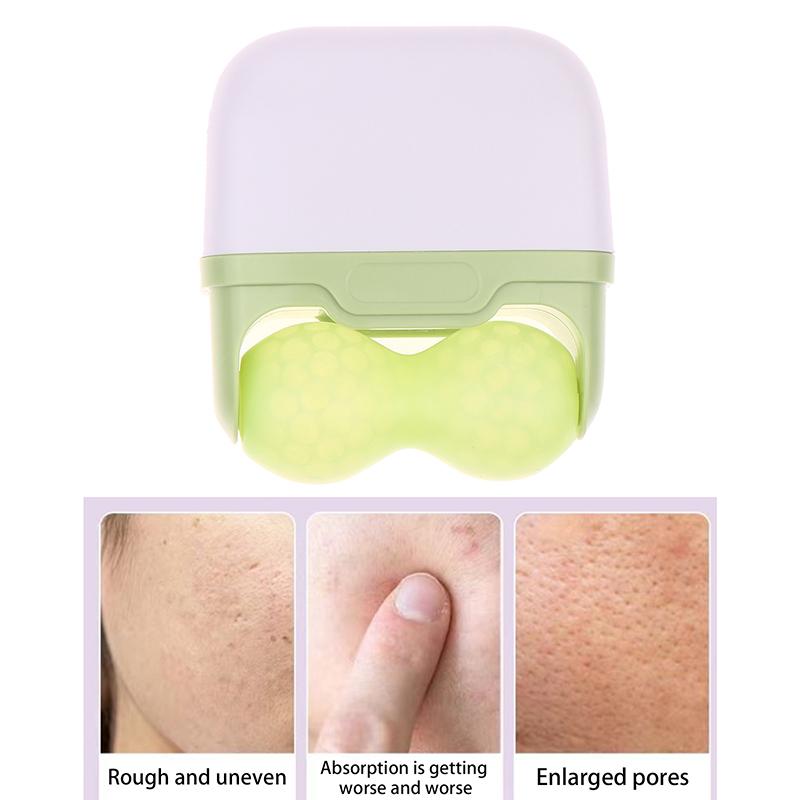 Double-Headed Facial Ice Roller, Used For Facial And Head Massage, Made Of Resin Material, Without Fragrance And Battery