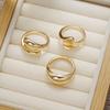 3pcs Gold Irregular Open Rings Set  European American Style Personality Temperament Rings  Versatile Fashion Jewelry Suitable fo