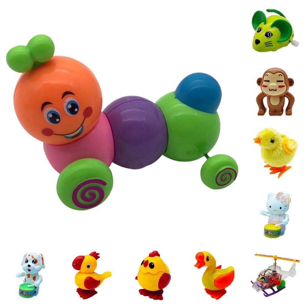 Adorable Children's Plastic Bouncing Clockwork Toy Frog Chick Small Animal For Play