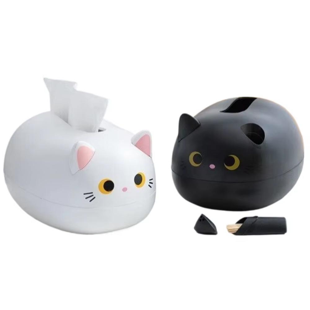 Cartoon Cartoon Paper Box Handicraft Napkin Storage Box Simple Cat Tissue Box  Kitchen