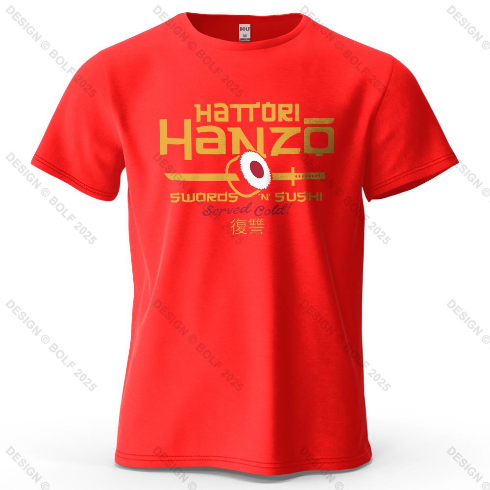 S5XL Hattori Hanzo Printed Mens TShirt 100 Cotton Oversized Anime Fashion Graphic Tees For Tops Streetwear Cultural Apparel