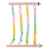 Colorful Chains Mice Rope Swing Stand Natural Wood Climbers  For Sugar Gliders Rats Hamsters