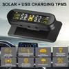Tire Pressure Monitoring System 4 External Sensors Rotating Holder USB Solar TPMS Car Tyre Pressure Monitor Tyre Pressure Alarm