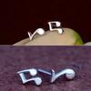 Women Tiny Asymmetry Musical Note Ear Stud Earrings Jewelry Charms Gift