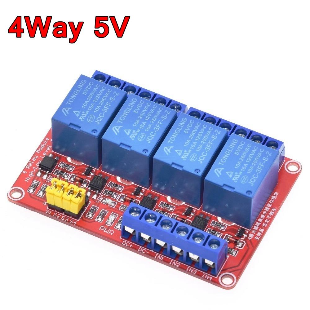 TZT 1/3PCS 1 2 4 8 Channel 5V 12V Relay Module Board Shield With Optocoupler Support High and Low Level Trigger for Arduino