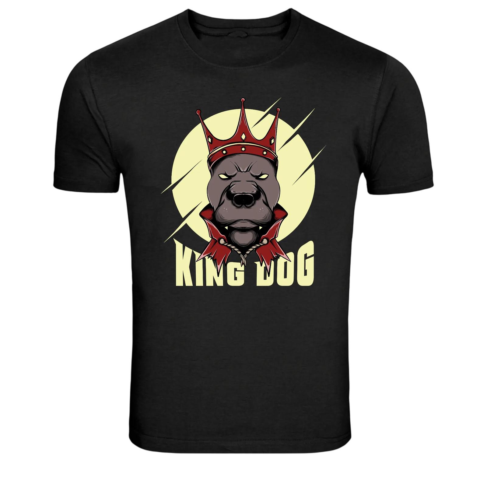 King Dog Crown Pitbull Graphic T-Shirt XL