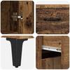 Wall Mounted Highboard Reclaimed Wood Look 69.5 x 34 x 180 cm Engineered Wood