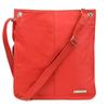 Damen Ledertasche rot Umhängetasche groß A4 Beltimore 972