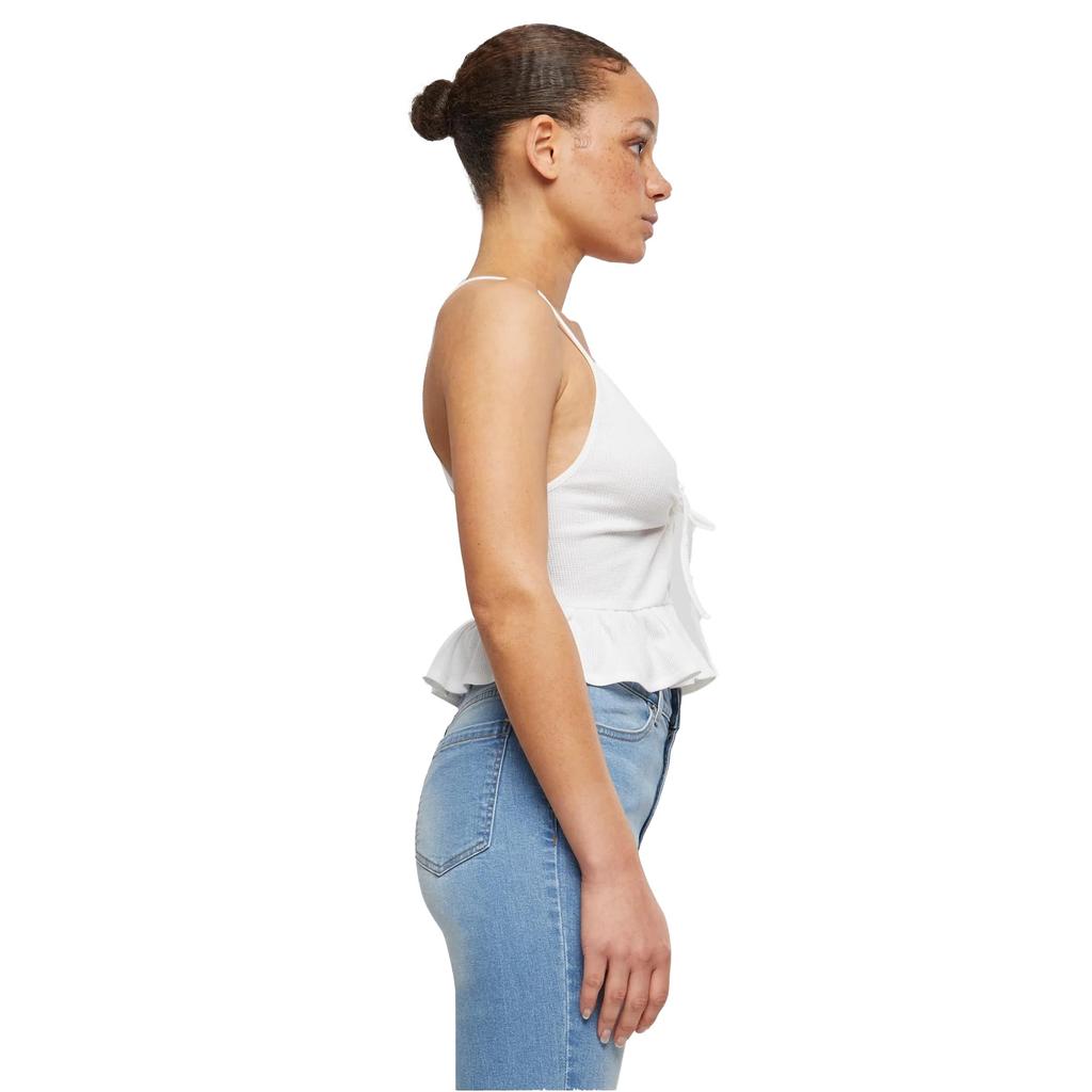 Urban Classics Womens/Ladies Ruffled Waffle Pique Top