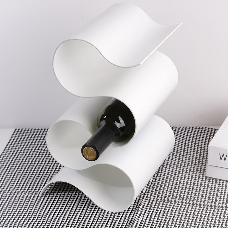 Kreativt Abstrakt S-format Vinställ Metallprydnader Svart Nordisk Ins Fräsch Heminredningsprydnader Vinställsprydnader