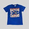 Vintage 1989 Denver Broncos AFC Champions Super Bowl Xxiv T Shirt Garan Made In USA Size M Single Stitch Distressed NFL Football