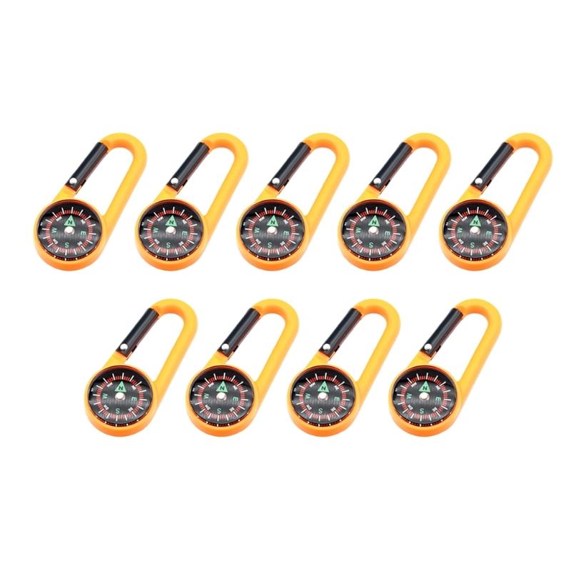 Multifunction Keychain Pocket Outdoor Carabiner Compasses Navigation Tool for Teen Adults Hiking Camping Compasses Portable
