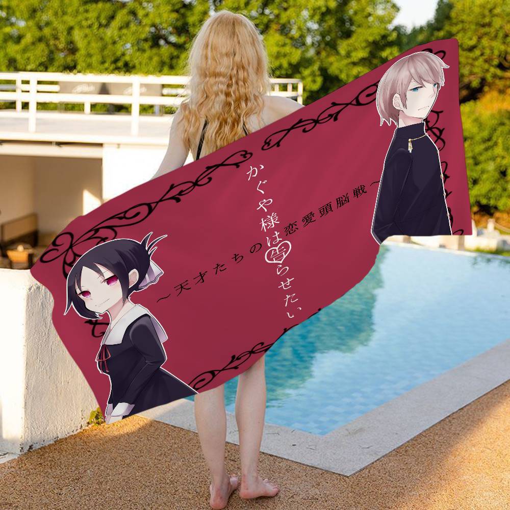 Anime K-Kaguya-Sama Love Is WarS Microfiber Beach Towel Absorbent Quick dry Soft Yoga Swimming Resort Mountain Climbing Towel