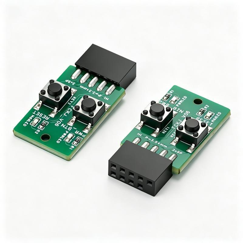 9Pin Desktop PC Power Reset Switch Module LED Indicator Motherboard Header for DIY Build Upgrade