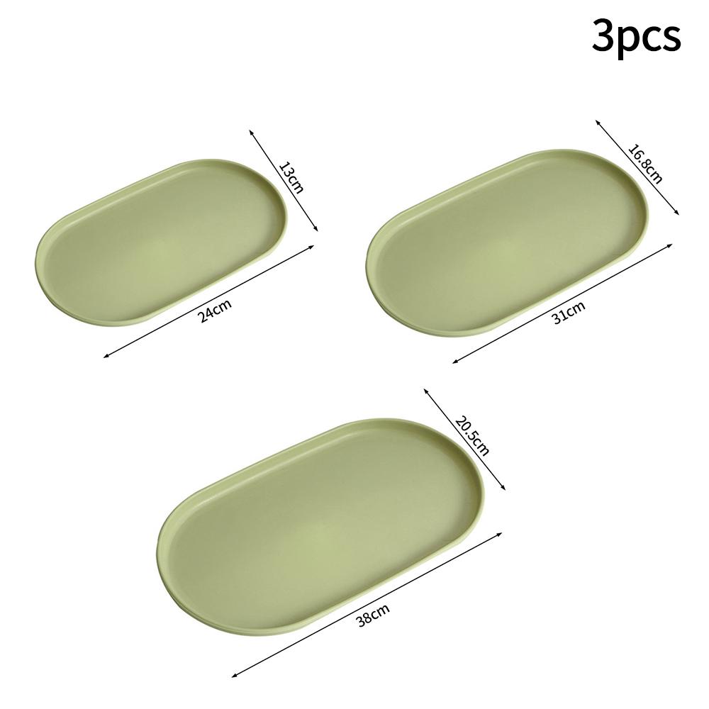 Nordisches Dekotablett Mehrfarbig Ovales Aufbewahrungstablett Lebensmittel Früchte Schmuckteller Serviertabletts Abendessen Küchenzubehör
