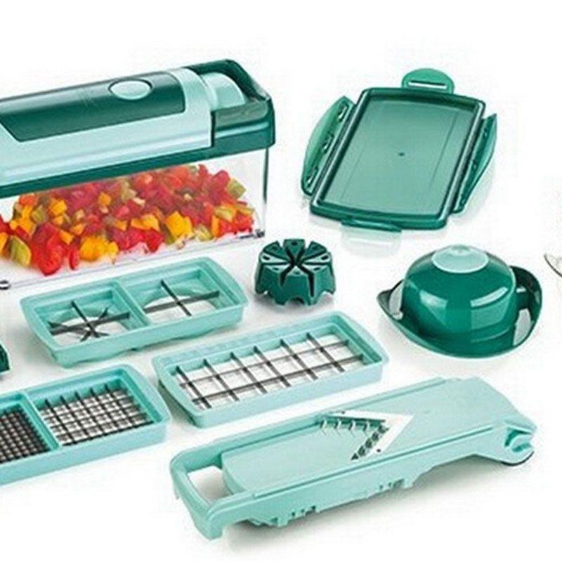 Multi-functional Easy Food Chopper Vegetable Cutter Slicer With Durable Stainless Steel Blades For Effortless Kitchen Prep