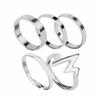5 Stück/Set Neue Mode Trendiger Schmuck Blitzwellen Fingerring Set Geschenk für Frauen Mädchen Ringe für Frauen