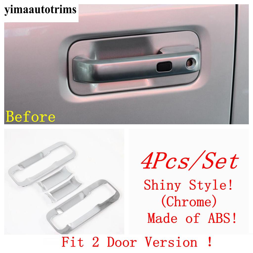 Side Door Handle Bowl Frame Decorative Sequ Cover Trim For Ford F-150 / Raptor 2015 - Chrome / Carbon Fiber Accessories