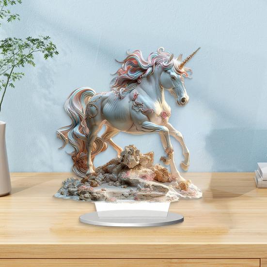 Pferdeförmiges Acrylschild 2D Flaches Pferd Tischaufsatz für Ecke Wohnzimmer Kaminsims Büro Heimdeko