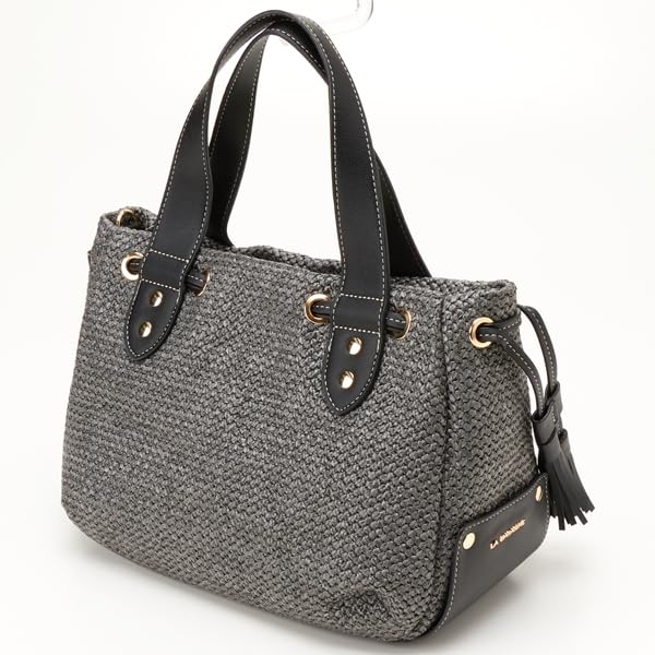 Labagagerie Side Tassel Summer Tote Bag, Small, White (30)