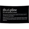 Discipline Flag 2x3FT,100D Polyester, Motivational Flag with 2 Brass Grommets for Room Wall Decor (BLK2x3)
