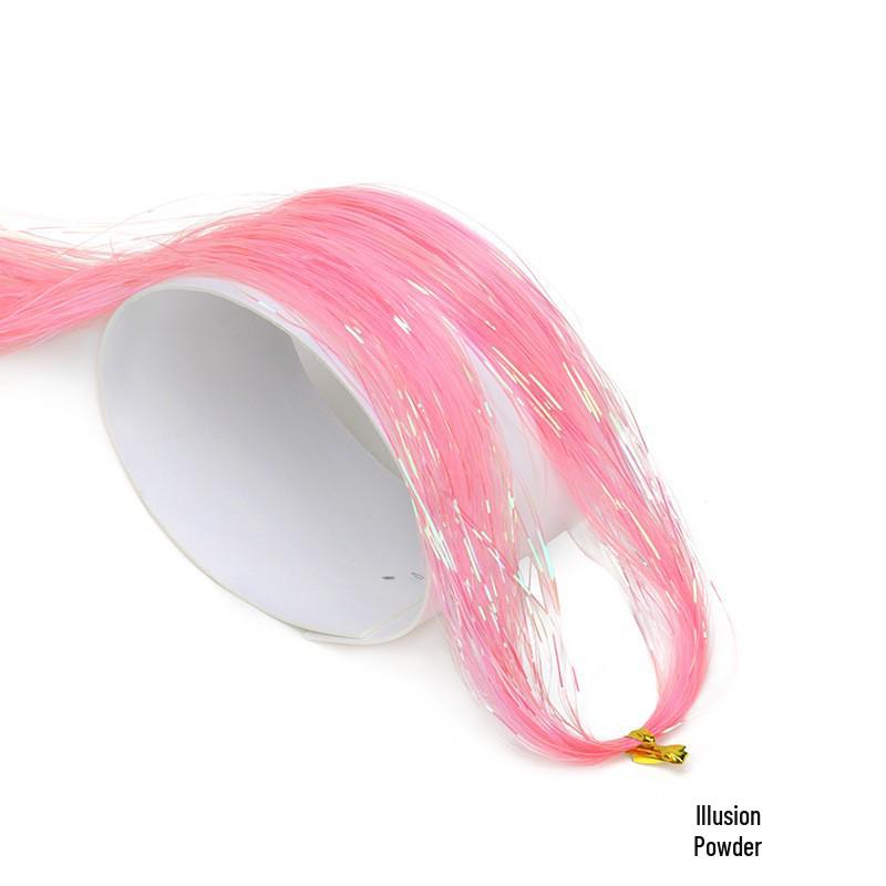 Seven-Color Tinsel Hair Extensions - Gold & Laser Thread Highlights