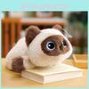 Plush Siamese Cat Toy Cartoon Animal Doll Backpack Pendant Keychain Holiday Gift
