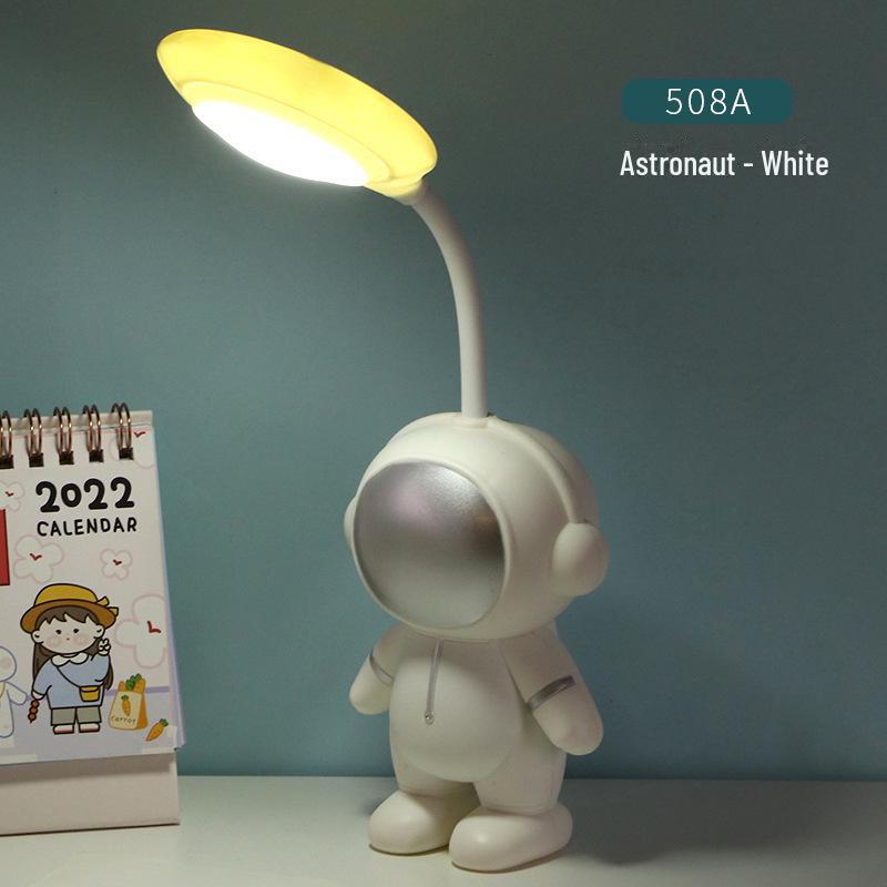 Bear Cartoon Study Lamp: Creative USB-Charged Night Light for Children's Bedroom or Bedside
