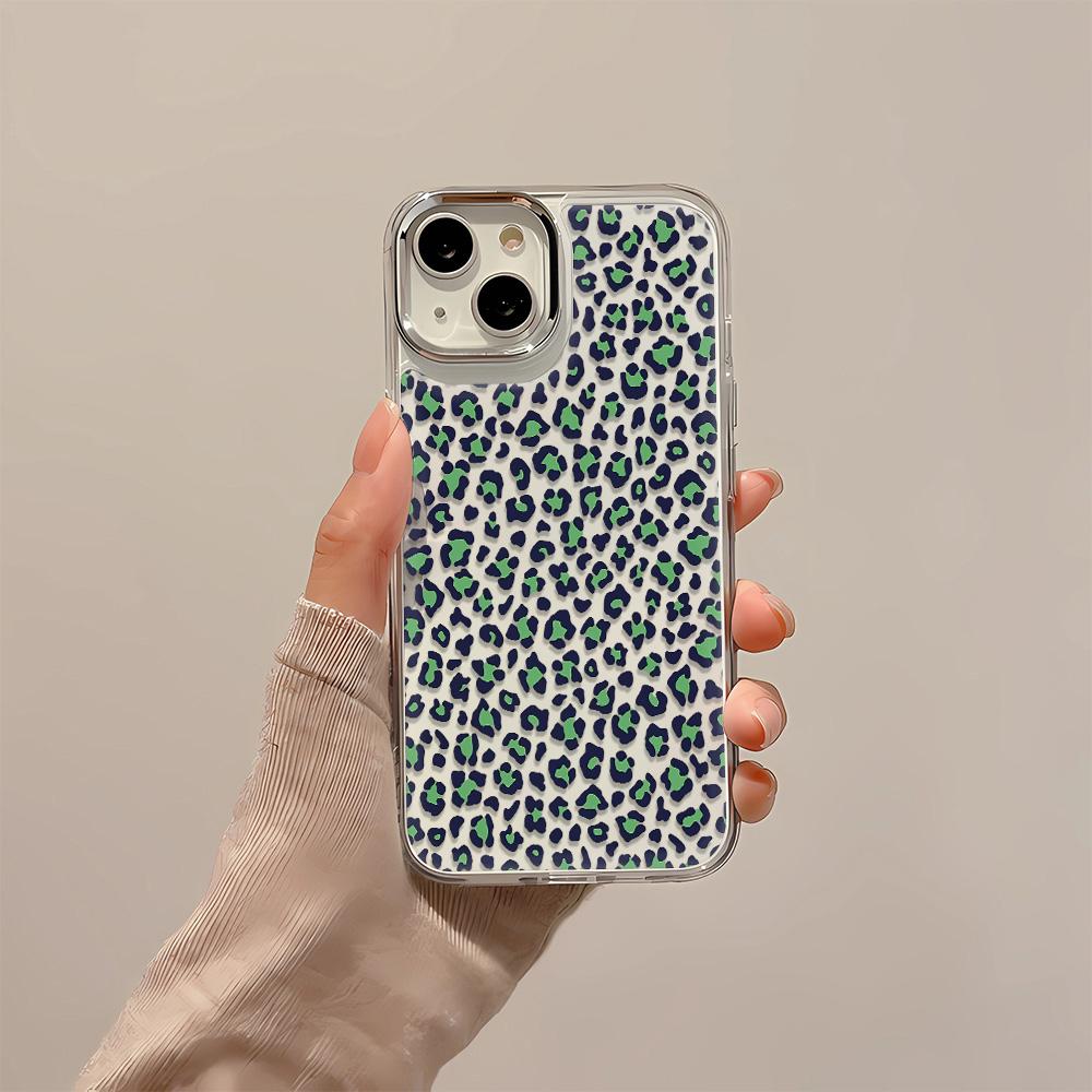 Girl Heart Pattern Phone Case For IPhone 12 13 11 Air 16 15 14 17 Plus Pro Max Shockproof Wildness Cover Leopard Print Funda