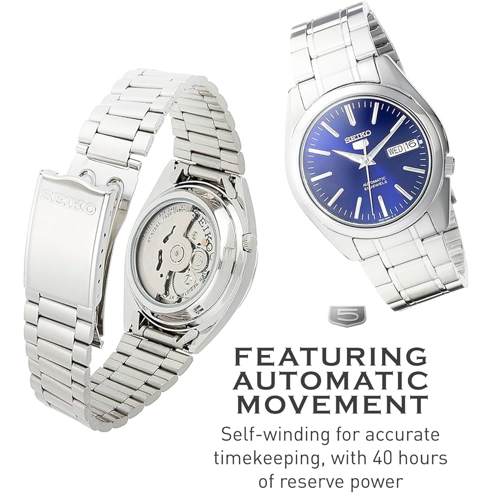Seiko 5 Sports Automatic Mechanical Watch SNKL43K1 Men's Wristwatch Stainless Steel Black Dial