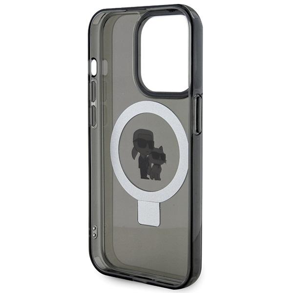 Karl Lagerfeld KLHMP15XHMRSKCK iPhone 15 Pro Max 6.7" Black/black Hardcase Ring Stand Karl&Choupette MagSafe