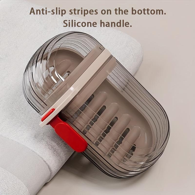 

A Portable Outdoor Soap Cartridge Featuring a Drain Cover - a Sealed Travel Soap Storage Container Made of Durable Plastic with a Rectangular Shape TRV-SOAPBX