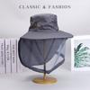 New outdoor face covering mountaineering hat men's fishing face covering large brim sun protection sun protection bucket hat
