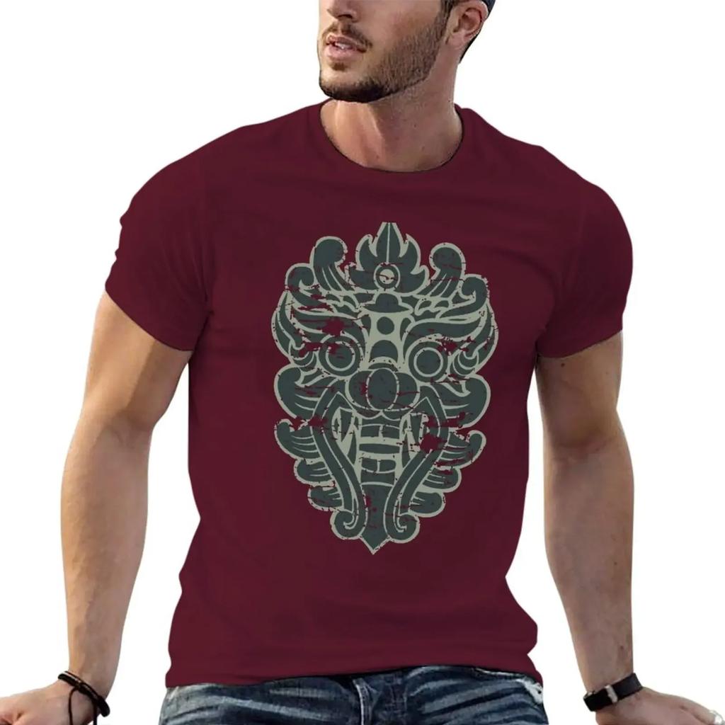 Mască Aztecă Față 4 Barong Balinezăthailandeză Mască Dragon Thai Tricou Filmul The Beach Tricou Supradimensionat Tricouri Pentru Unisex Bumbac