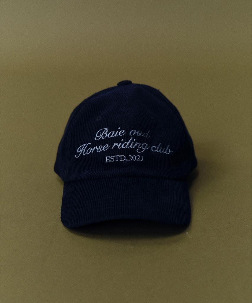 Beiodeu Corduroy Horse Riding Club Ball Cap_Navy