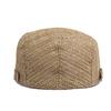 Fashion Faux Hand Woven Straw Berets Men Women Summer Breathable Sun Visor Outdoors Casual Solid Color Mesh Hat Painter Beret