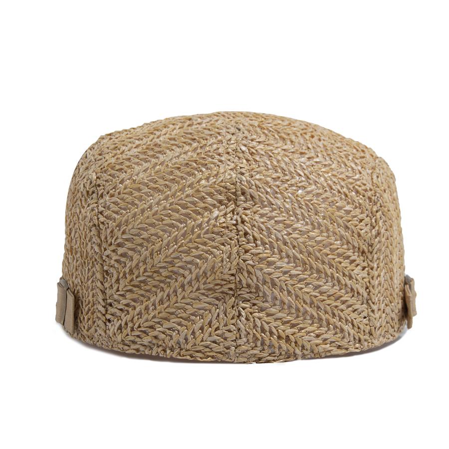 Fashion Faux Hand Woven Straw Berets Men Women Summer Breathable Sun Visor Outdoors Casual Solid Color Mesh Hat Painter Beret
