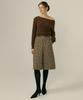 Otte French Check Wool Sk_Brown