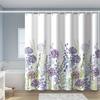 1pc Floral Print Shower Curtain with Hooks Polyester Fabric Vibrant Wildflower Design