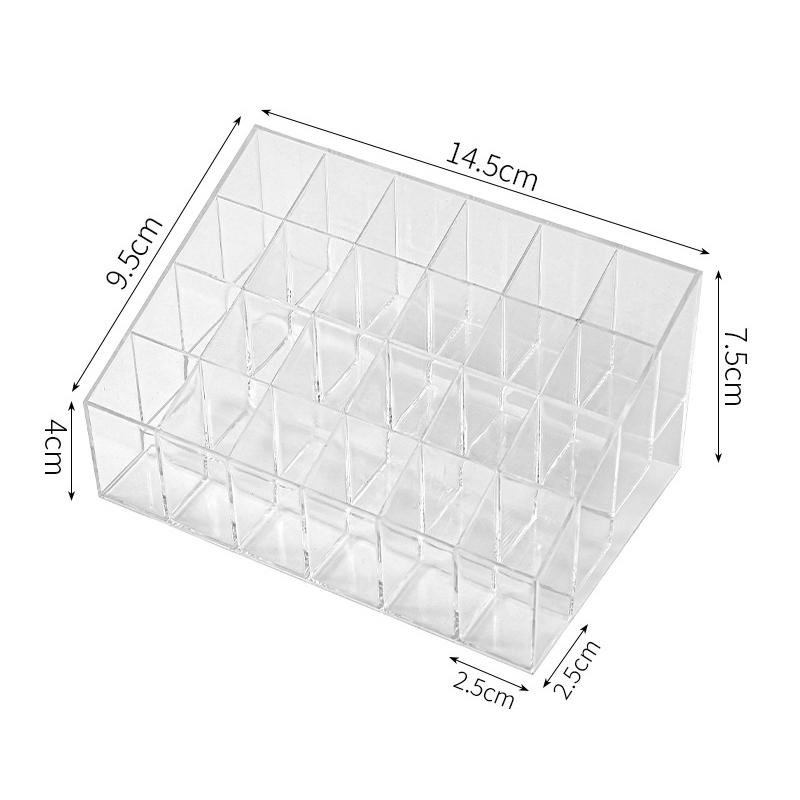 Clear 9-40 Grid Lipstick Stand Case Makeup Organizer Storage Box Lipstick Display Stand Holder Cosmetic Jewelry Organizer Box