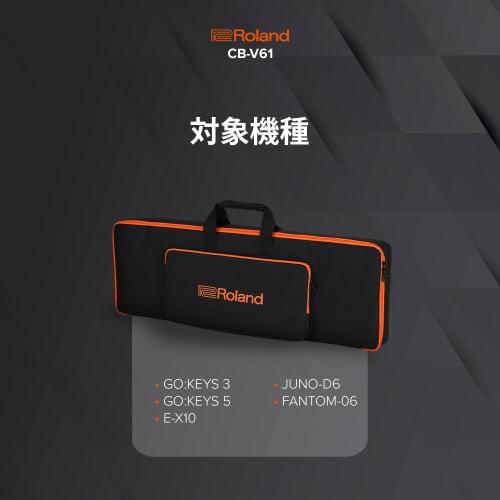 Roland CB-V61 Keyboard Bag for 61 Keys, Durable Carrying Bag with Customizable Interior, Backpack Straps, Large Capacity Pocket, Includes Three Keycha