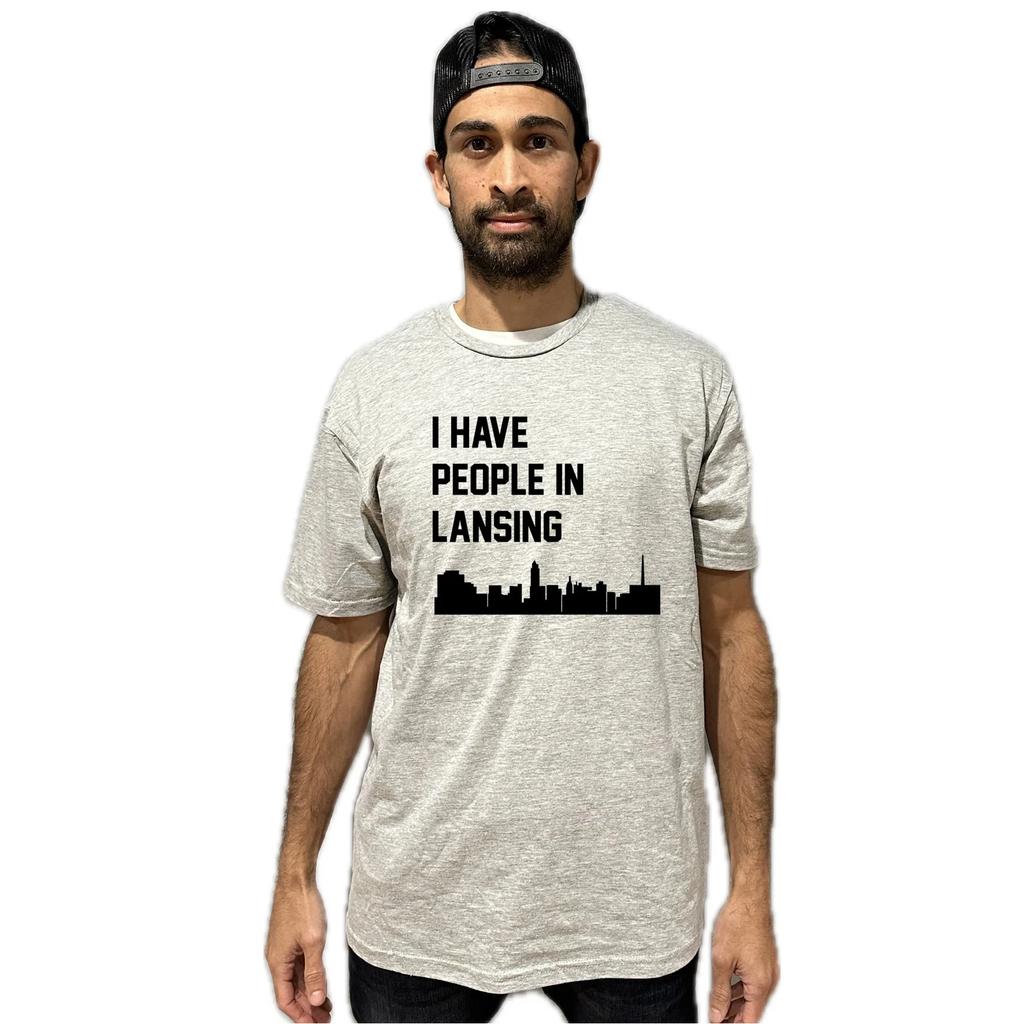 I Have People In Lansing Michigan Skyline T-Shirt