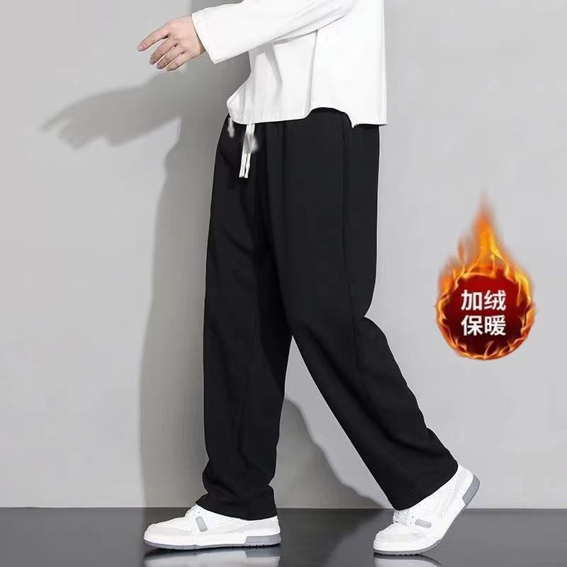 

New Casual Sports Pants Men s Summer Tied Feet Nine-point Trousers Student Trousers Casual Trousers 5XL [175-100 kg]