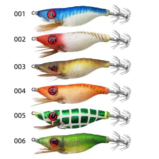 Shrimp Fake Bait Fishing Lure with Sharp Hook Realistic Looking 3D Eyes Bright Colors Luminous Hard Lure Artificial Bait