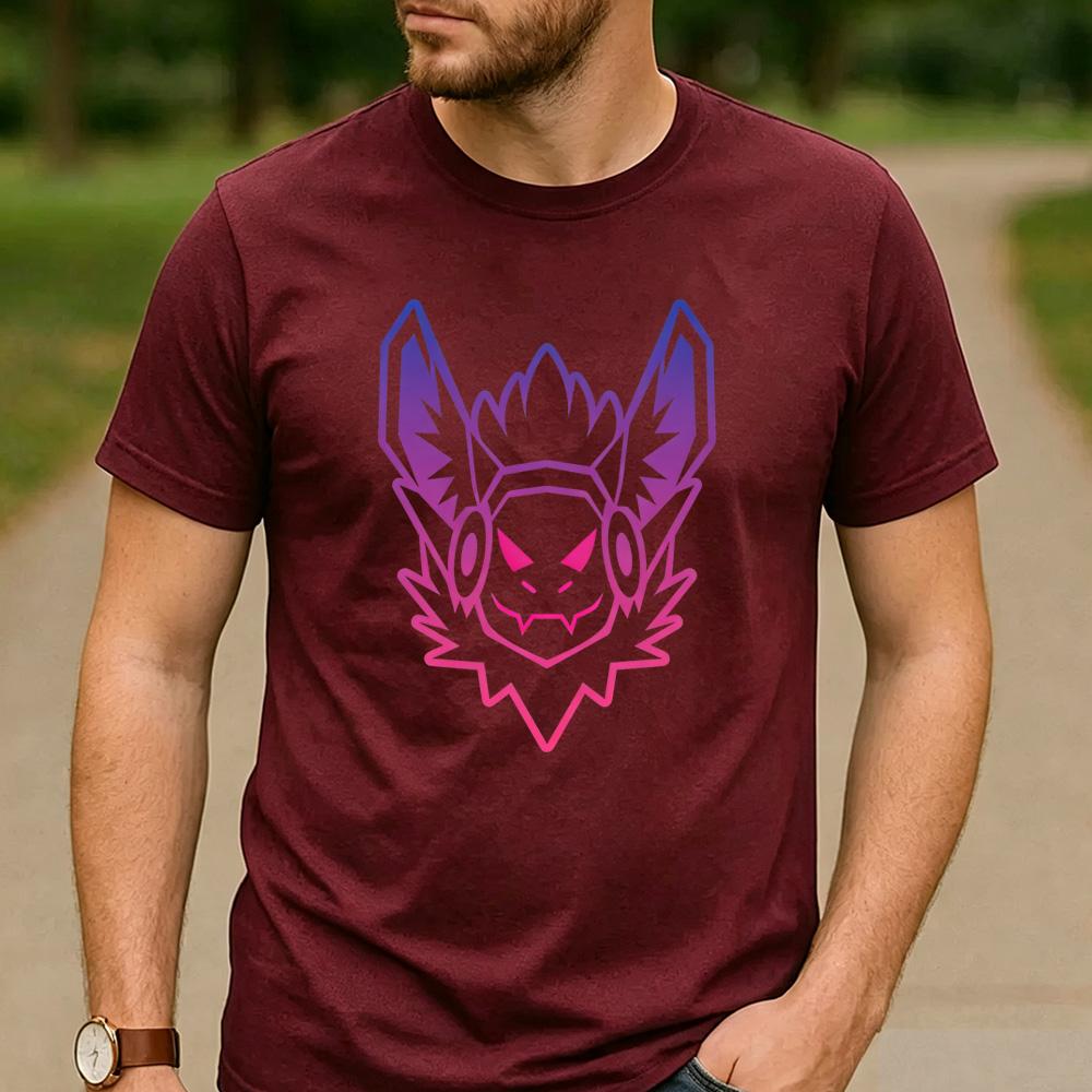 Neon Pink Purple Gradient Protogen Mechanical Furry Fursona T Shirt Unisex 100 Cotton Loose Fit Furry Fan Gift Tops Unisex Tees
