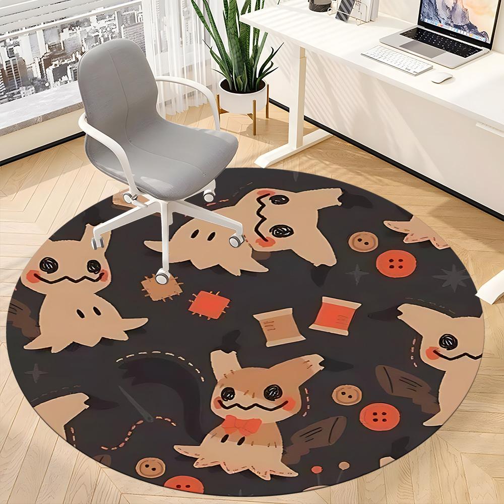 1pc Ghostly Sewing Office Round Area Rug, Indoor Mat Suitable For Office, Under Office Chairs Bedroom Living Room Home Decor, Room Deco 022